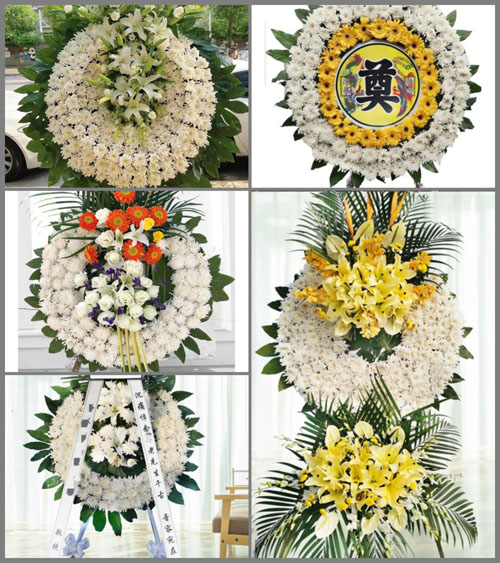 广东梅州市五华县华城镇新二村花圈速递